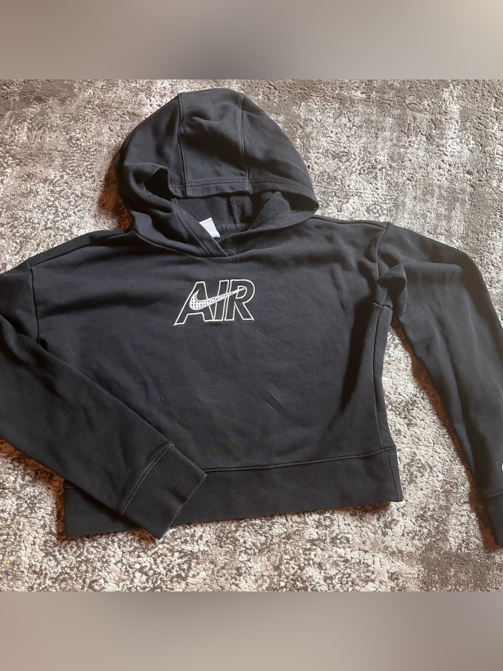 Girls size XL black Nike Air cropped sweatshirt